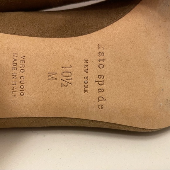 Kate Spade Suede Block Heel Pumps in Tan, Light Brown - Picture 9 of 10